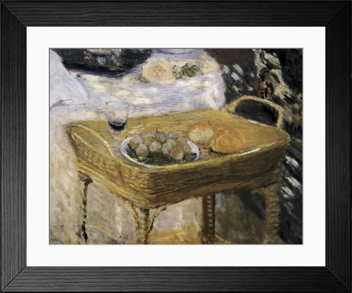 Framed Print : MONET, Claude (1840-1926). The Luncheon. 1873-1874. Lower detail. Impressionism. Oil on canvas. FRANCE. Paris. Muse d'Orsay (Orsay Museum)