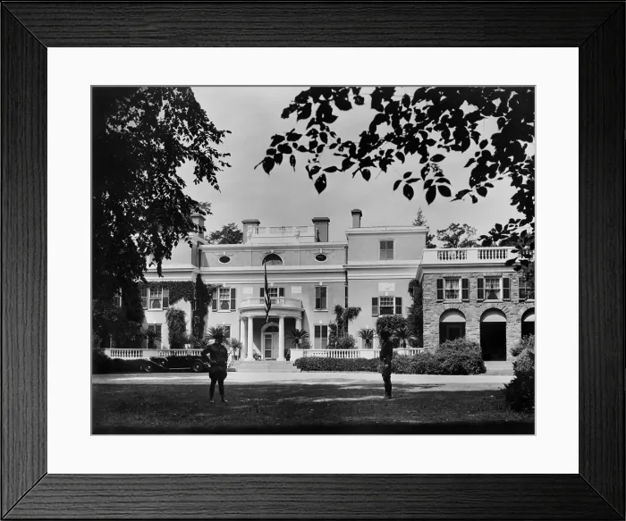 Framed Print : President Roosevelt's Hyde Park, N.Y. home on the Springwood estate. 1933. (BSLOC_2013_6_38)