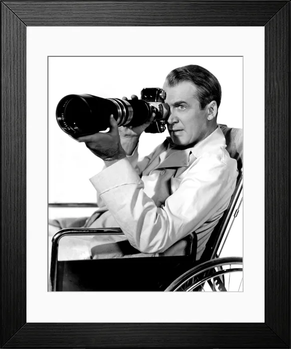 Framed Print : REAR WINDOW, James Stewart, 1954 Framed Print : REAR WINDOW, James Stewart, 1954