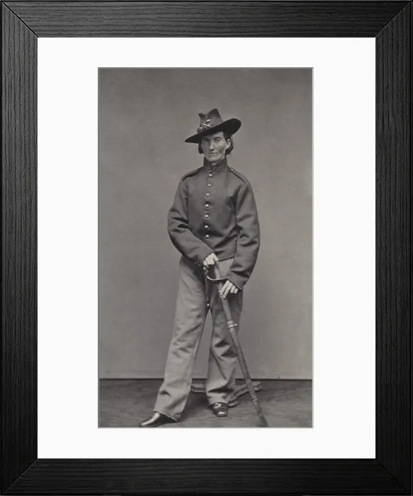 Framed Print : Frances Clalin Clayton, (Frances L. Clalin) disguised herself as a man named Jack Williams, to fight in Missouri, during the US Civil War