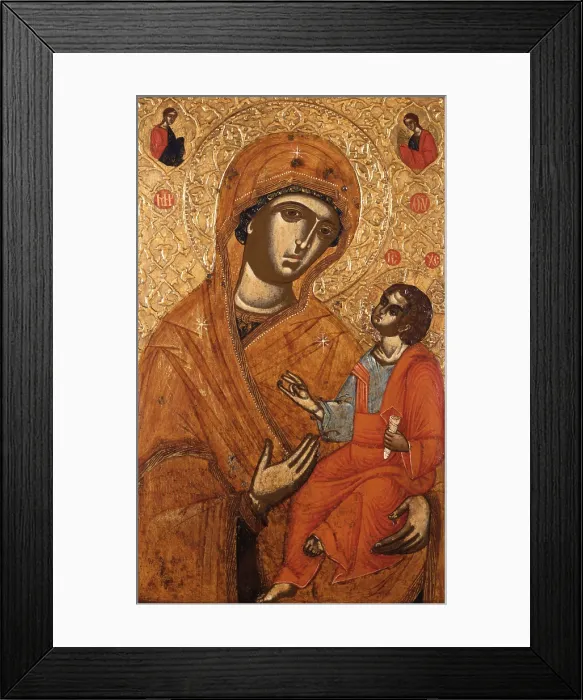 Framed Print : Mother of God Odeghetria, by Unknown Artist from Myzeqeja, tempera on wood - Albania, Tirana, Institute for Cultural Monuments Framed Print : Mother of God Odeghetria, by Unknown Artist from Myzeqeja, tempera on wood - Albania, Tirana, Institute for Cultural Monuments