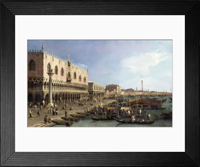 Framed Print : The Dock towards the Riva degli Schiavoni with the Column of San Marco, 1735, 18th Century, oil on canvas - Italy, Lombardy, Milan, Castello Sforzesco Framed Print : The Dock towards the Riva degli Schiavoni with the Column of San Marco, 1735, 18th Century, oil on canvas - Italy, Lombardy, Milan, Castello Sforzesco