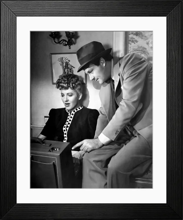 Framed Print : THE MORE THE MERRIER, Jean Arthur, Joel McCrea, 1943