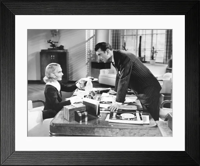 Framed Print : MORE THAN A SECTETARY, from left: Jean Arthur, George Brent, 1936 Framed Print : MORE THAN A SECTETARY, from left: Jean Arthur, George Brent, 1936