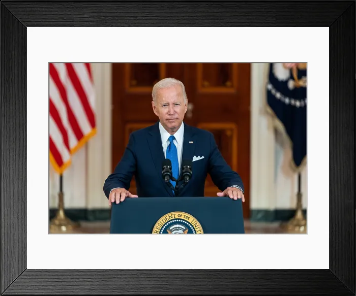 Framed Print : President Joe Biden decries the Supreme Court ruling to overturn Roe v. Wade, June 24, 2022