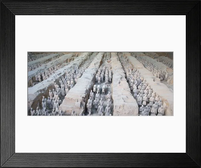 Framed Print : Terracotta Army. 221-206 BC. CHINA. Xian. Mausoleum of the First Qin Emperor, Qin Si Huang. Chinese art. Qin period. AISA / Everett Collection**US SALES ONLY**