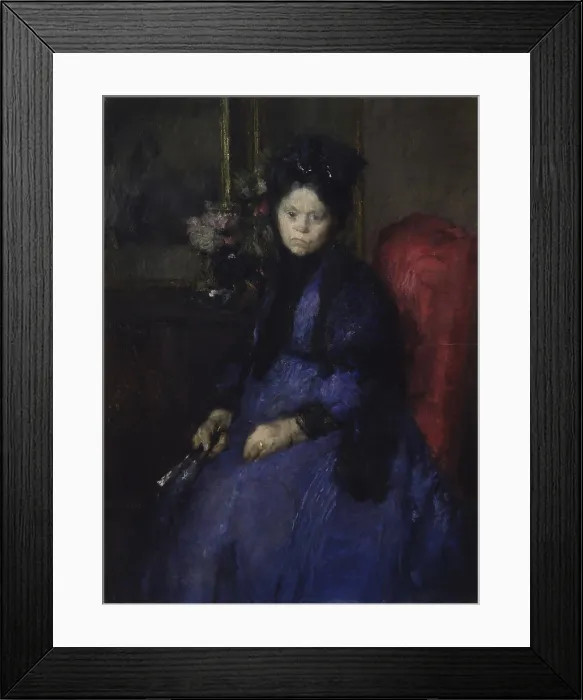 Framed Print : Portrait of the Mother (Ritratto della madre), by Ambrose Alciati, 1910, 20th century, pastels and gouache on cardboard. - Italy, Lombardy, Milan, Gallery of Modern Art