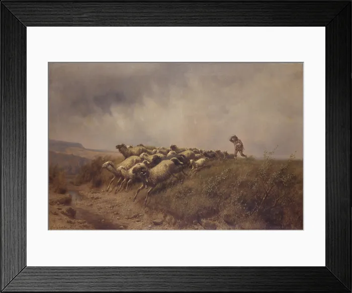 Framed Print : Escape from the storm (Fuga dal temporale), by Andrea Mark, 1885, 19th century, oil on canvas. - Italy, Lombardy, Milan, Brera Collection. Whole artwork view Framed Print : Escape from the storm (Fuga dal temporale), by Andrea Mark, 1885, 19th century, oil on canvas. - Italy, Lombardy, Milan, Brera Collection. Whole artwork view