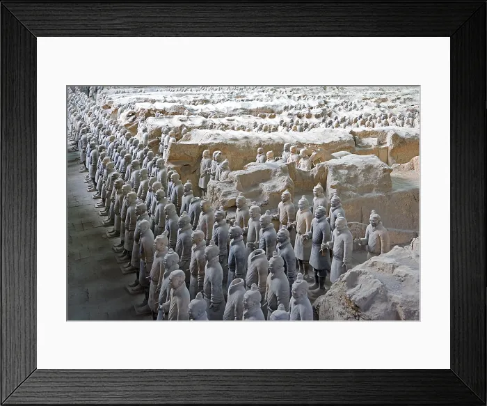 Framed Print : Terracotta Army. 221-206 BC. CHINA. Xian. Mausoleum of the First Qin Emperor, Qin Si Huang. Chinese art. Qin period. AISA / Everett Collection**US SALES ONLY**
