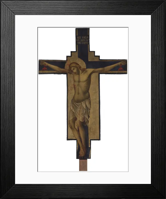 Framed Print : Crucifix, by Paolo Veneziano, 14th century, table. - Italy, Veneto, Venice, St. Stephen's Church. Whole artwork view