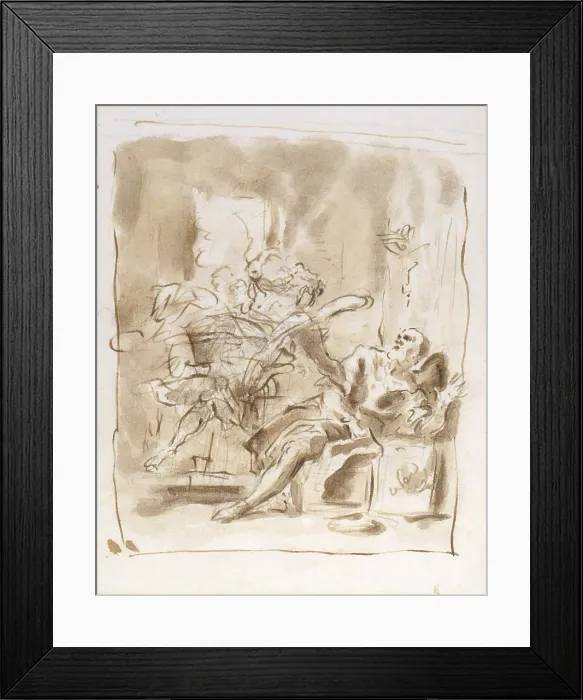 Framed Print : St Peter Freed from Prison (San Pietro liberato dal carcere), by Sebastiano Ricci, 1720, 18th century, black pencil, pen, ink and watercolor and sepia brown paper Framed Print : St Peter Freed from Prison (San Pietro liberato dal carcere), by Sebastiano Ricci, 1720, 18th century, black pencil, pen, ink and watercolor and sepia brown paper
