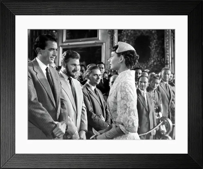 Framed Print : ROMAN HOLIDAY, Gregory Peck, Eddie Albert, Audrey Hepburn, 1953