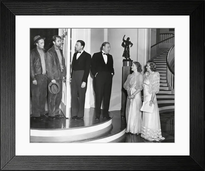 Framed Print : Three Hollywood actors with their Stand-Ins during the production of Merrily We Live'. Feb.10, 1938 Framed Print : Three Hollywood actors with their Stand-Ins during the production of Merrily We Live'. Feb.10, 1938
