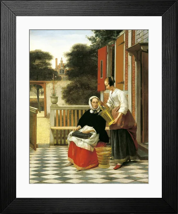 Framed Print : Russia, Mistress and maid, by Pieter de Hooch, 1660, 17th Century, oil on canvas, 53 x 42 cm - Russia, St. Petersburg, The State Hermitage Museum. Whole artwork view Framed Print : Russia, Mistress and maid, by Pieter de Hooch, 1660, 17th Century, oil on canvas, 53 x 42 cm - Russia, St. Petersburg, The State Hermitage Museum. Whole artwork view