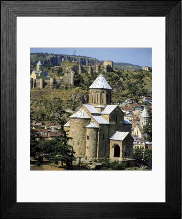 Framed Print : GEORGIA. Tbilisi. Meteki Church and Narikala Fortress (5th c.). AISA / Everett Collection**US SALES ONLY**