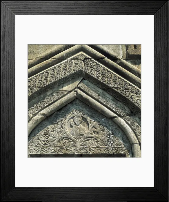 Framed Print : GEORGIA. Ananuri. Ananuri fortress. Reliefs in the faade of the church. Relief. AISA / Everett Collection**US SALES ONLY**