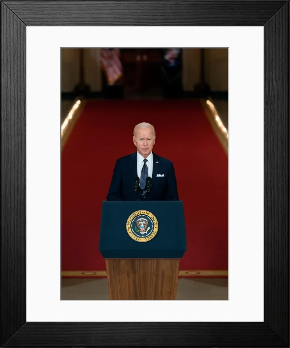 Framed Print : President Joe Biden speaks on gun control legislation, June 2, 2022, at the White House Framed Print : President Joe Biden speaks on gun control legislation, June 2, 2022, at the White House