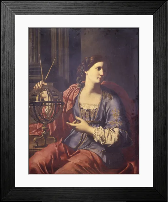 Framed Print : Urania, by Giacinto Gimignani, 17th century, oil on canvas. - Italy, Lombardy, Milan, Castello Sforzesco, Museum of Ancient Art. Whole artwork view