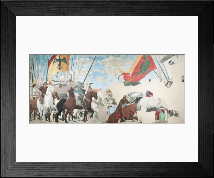 Framed Print : Legend of the Cross, by Pietro di Benedetto dei Franceschi also known as Piero della Francesca, 1452 - 1462, 15th century, fresco - Italy, Tuscany, Arezzo Framed Print : Legend of the Cross, by Pietro di Benedetto dei Franceschi also known as Piero della Francesca, 1452 - 1462, 15th century, fresco - Italy, Tuscany, Arezzo