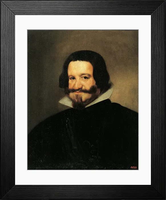 Framed Print : Portraito of Count Olivares, Diego Rodrguez de Silva y Velzquez, 1638, 17th Century, oil on canvas, 67 x 54, 5 cm - Russia, St. Petersburg, The State Hermitage Museum
