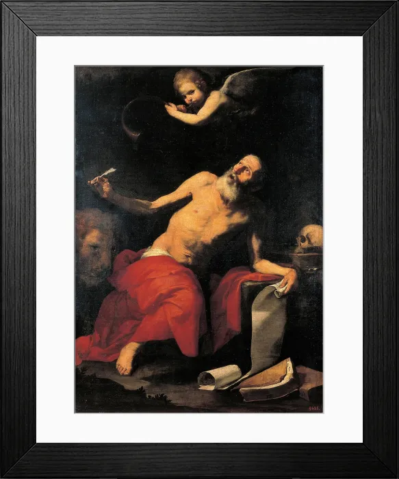 Framed Print : St. Jerome, by Jusepe de Ribera also known as Spagnoletto, 1626, 17th Century, oil on canvas, 185 x 133 cm - Russia, St. Petersburg, The State Hermitage Museum