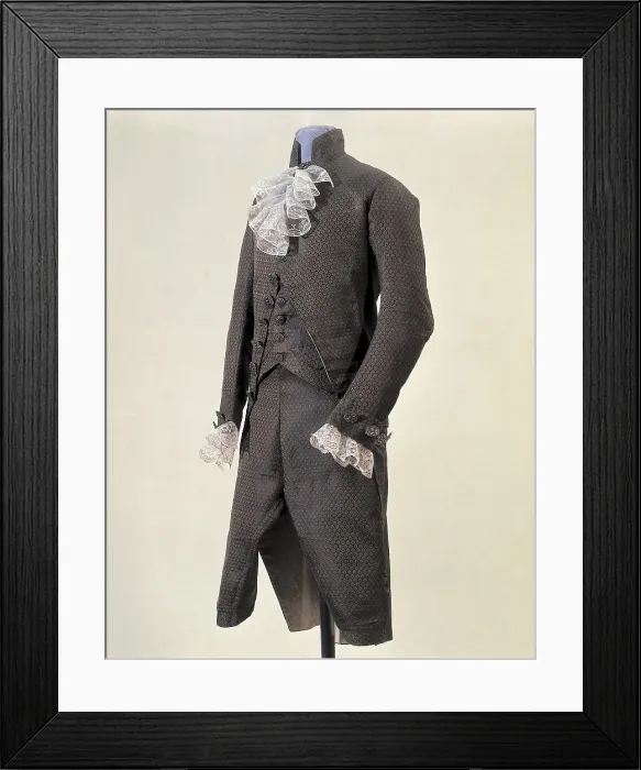 Framed Print : Male costume (end 18th c.). SPAIN. Barcelona. Textile and Clothing Museum. AISA / Everett Collection**US SALES ONLY**