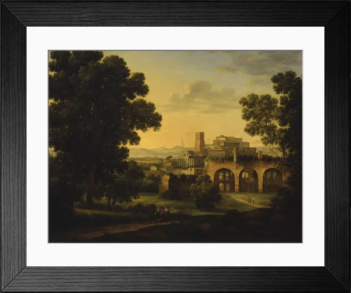 Framed Print : Sunset in the Roman Campagna (Tramonto nella campagna romana), by Mezzera Rosa, 1810-1812, 19th century, oil on canvas. - Italy, Lazio, Rome, Chamber of Deputies Framed Print : Sunset in the Roman Campagna (Tramonto nella campagna romana), by Mezzera Rosa, 1810-1812, 19th century, oil on canvas. - Italy, Lazio, Rome, Chamber of Deputies