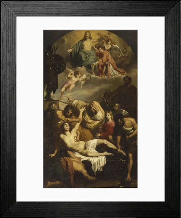 Framed Print : Martyrdom of St. Lawrence (Martirio di san Lorenzo), by Francesco Podesti, 1825-1827, 19th Century, oil on canvas - Whole artwork view Framed Print : Martyrdom of St. Lawrence (Martirio di san Lorenzo), by Francesco Podesti, 1825-1827, 19th Century, oil on canvas - Whole artwork view