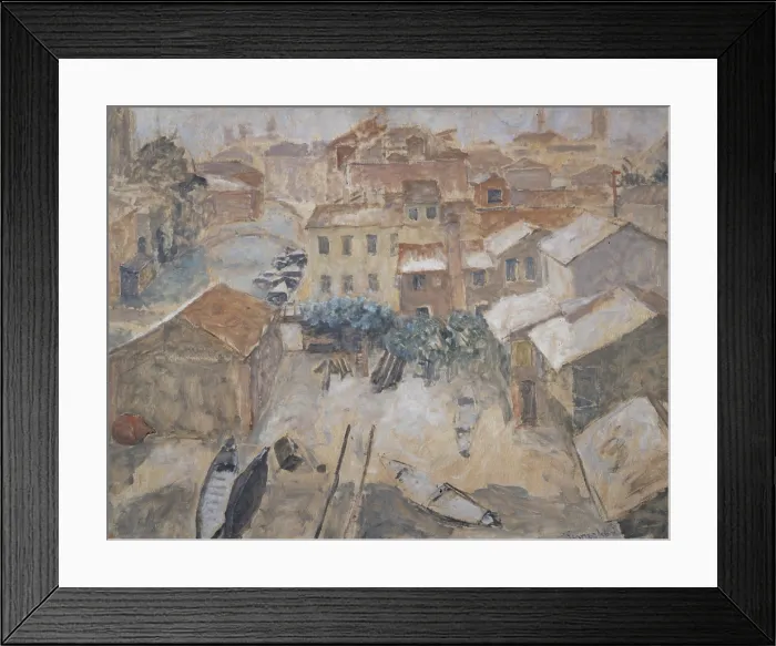 Framed Print : Snow in Venice (Neve a Venezia), by Pio Semeghini, 1921, 20th Century, oil on canvas - Whole artwork view
