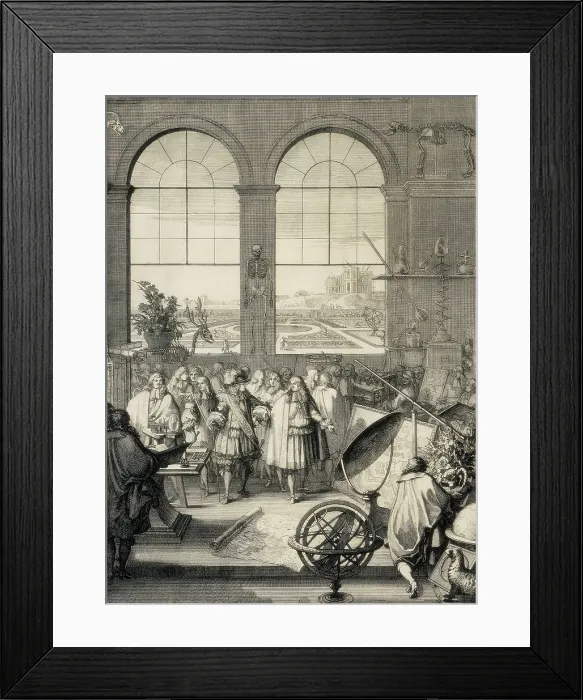 Framed Print : France (1666). Louis XIV and Colbert visiting the Academy of Sciences of Paris. Etching. FRANCE. Paris. National Library. AISA / Everett Collection**US SALES ONLY**