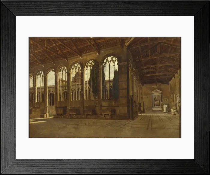 Framed Print : Cemetery of Pisa (Il camposanto di Pisa), by Giuseppe Abbati, 1864, 19th Century, oil on canvas, 41 x 62 cm - Whole artwork view