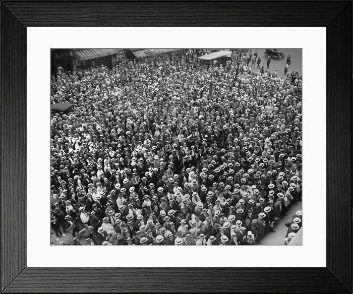 Framed Print : Crowds at Jack Dempsey-Georges Carpentier fight. Jersey City, July 2, 1921. It was the first live radio broadcast of a title-fight. (BSLOC_2015_17_62) Framed Print : Crowds at Jack Dempsey-Georges Carpentier fight. Jersey City, July 2, 1921. It was the first live radio broadcast of a title-fight. (BSLOC_2015_17_62)
