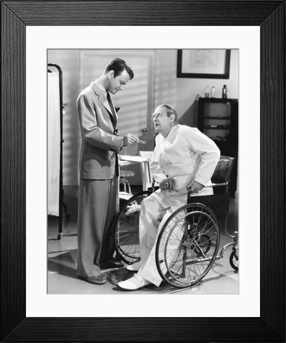 Framed Print : DR. KILDARE GOES HOME, from left, Lew Ayres, Lionel Barrymore, 1940