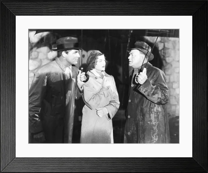Framed Print : MR. BLANDINGS BUILDS HIS DREAM HOUSE, from left: Cary Grant, Myrna Loy, Cliff Clark, 1948