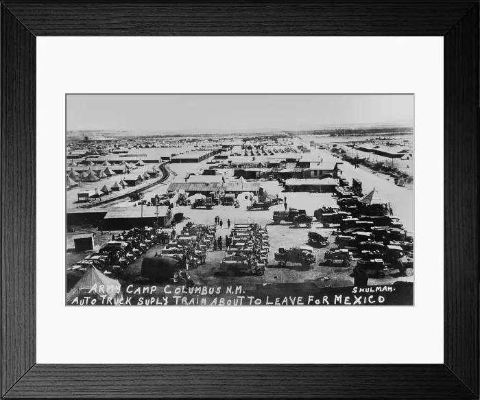 Framed Print : US Army camp at Columbus, New Mexico in 1916 during the Mexican Expedition against Pancho Villa