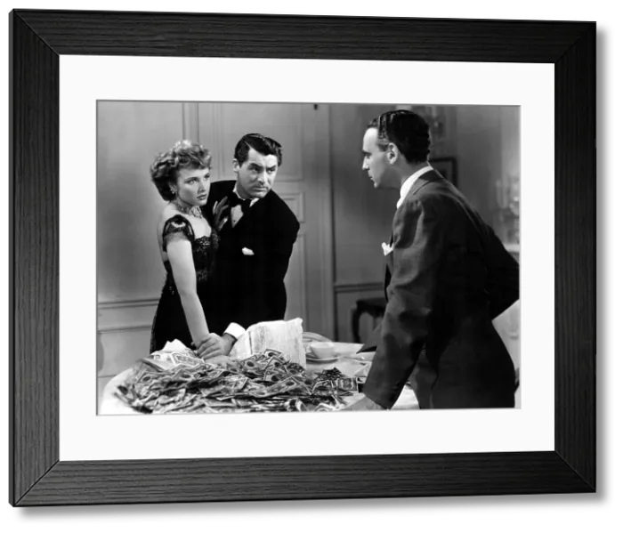 Framed Print : MR. LUCKY, Laraine Day, Cary Grant, Paul Stewart, 1943, money Framed Print : MR. LUCKY, Laraine Day, Cary Grant, Paul Stewart, 1943, money
