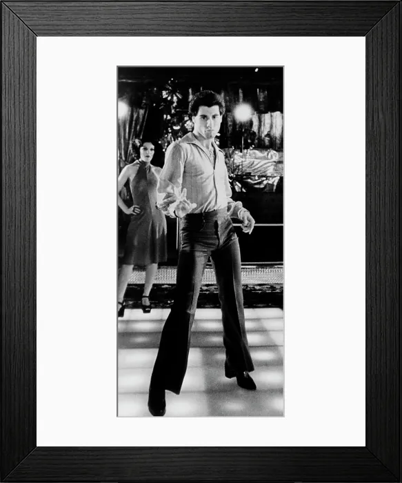 Framed Print : SATURDAY NIGHT FEVER, Fran Drescher, John Travolta, 1977