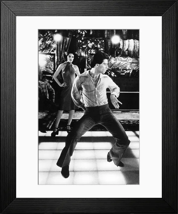 Framed Print : SATURDAY NIGHT FEVER, Fran Drescher, John Travolta, 1977 Framed Print : SATURDAY NIGHT FEVER, Fran Drescher, John Travolta, 1977
