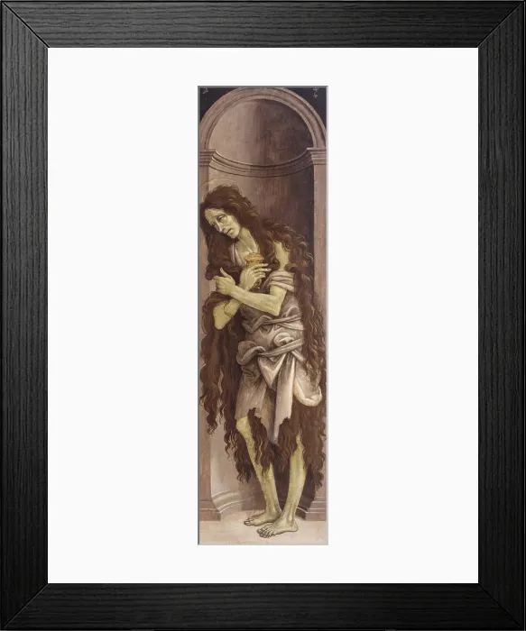 Framed Print : Saint Mary Magdalene (Santa Maria Maddalena), by Filippino Lippi, 1500, 16th Century, oil on panel, 133 x 38 cm - Italy, Tuscany, Florence, Accademia Gallery. Whole artwork view Framed Print : Saint Mary Magdalene (Santa Maria Maddalena), by Filippino Lippi, 1500, 16th Century, oil on panel, 133 x 38 cm - Italy, Tuscany, Florence, Accademia Gallery. Whole artwork view