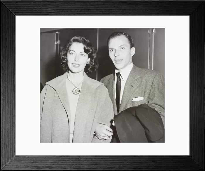 Framed Print : Ava Gardner and Frank Sinatra standing arm in arm at the Palace Theatre, New York City, Oct. 29, 1951 Framed Print : Ava Gardner and Frank Sinatra standing arm in arm at the Palace Theatre, New York City, Oct. 29, 1951