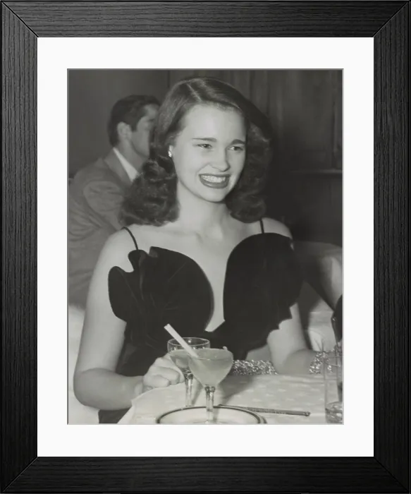 Framed Print : Gloria Vanderbilt, at the Stork Club in New York City, in Oct. 1946. She was 22 years old and in control of her trust fund, from which she cut off her mothers $21, 000 allowance