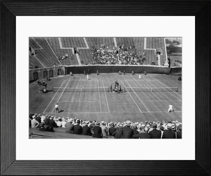 Framed Print : U.S. Women's Tennis Championship matches at Forest Hills, NYC. 1920s. (BSLOC_2015_17_89) Framed Print : U.S. Women's Tennis Championship matches at Forest Hills, NYC. 1920s. (BSLOC_2015_17_89)