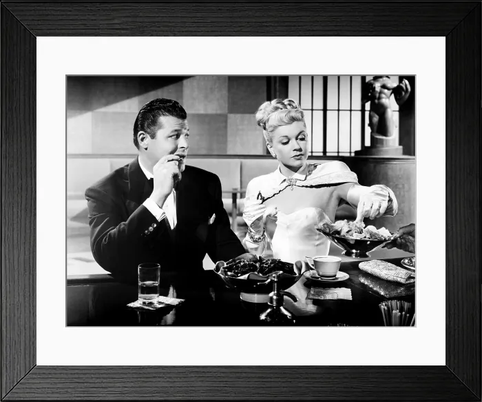 Framed Print : ROMANCE ON THE HIGH SEAS, from left, Jack Carson, Doris Day, 1948