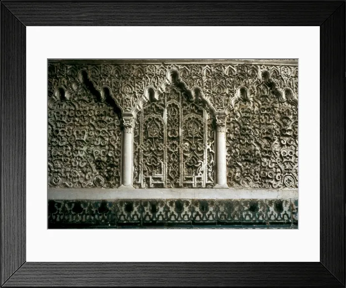 Framed Print : SPAIN. Sevilla. Royal Alcazars. Courtyard ofl Yeso, del s. XII. Hispano-Moresque art. Almohad art. Relief. AISA / Everett Collection**US SALES ONLY** Framed Print : SPAIN. Sevilla. Royal Alcazars. Courtyard ofl Yeso, del s. XII. Hispano-Moresque art. Almohad art. Relief. AISA / Everett Collection**US SALES ONLY**