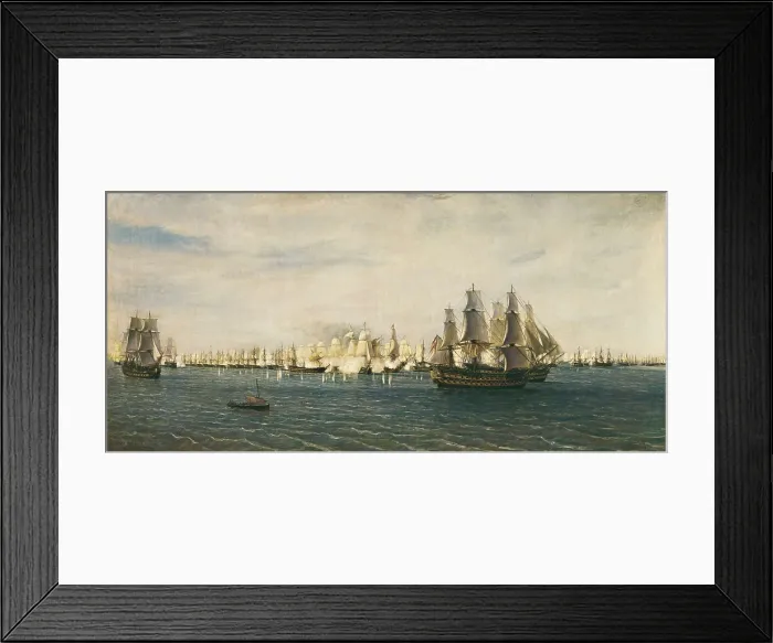 Framed Print : MONLEON Y TORRES, Rafael (1835-1900). Battle of Trafalgar. 1870. Oil on canvas. SPAIN. Madrid. Navy Museum. AISA / Everett Collection**US SALES ONLY** Framed Print : MONLEON Y TORRES, Rafael (1835-1900). Battle of Trafalgar. 1870. Oil on canvas. SPAIN. Madrid. Navy Museum. AISA / Everett Collection**US SALES ONLY**