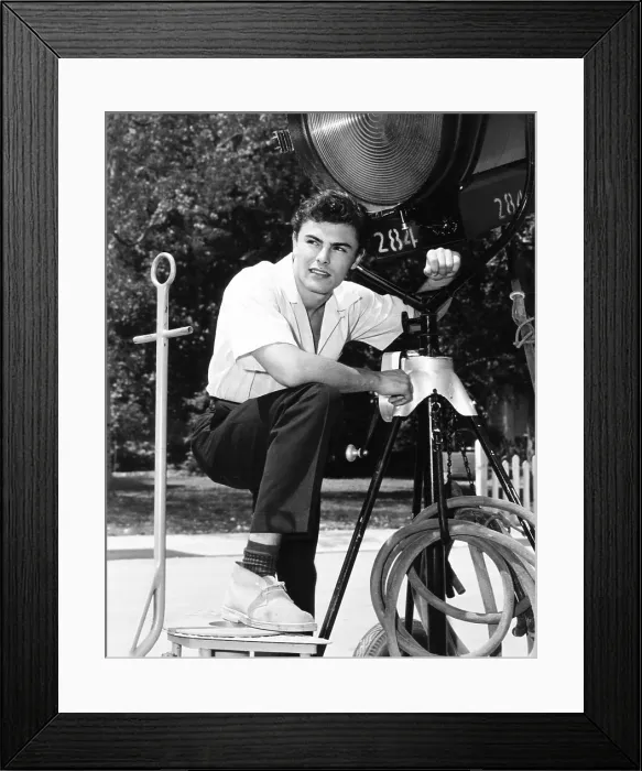 Framed Print : ROCK, PRETTY BABY, John Saxon, on-set, 1956 Framed Print : ROCK, PRETTY BABY, John Saxon, on-set, 1956