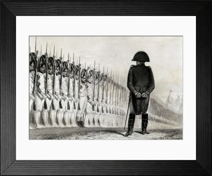 Framed Print : Napoleon reviewing his troops. Litography. SPAIN. Madrid. National Library. AISA / Everett Collection**US SALES ONLY** Framed Print : Napoleon reviewing his troops. Litography. SPAIN. Madrid. National Library. AISA / Everett Collection**US SALES ONLY**