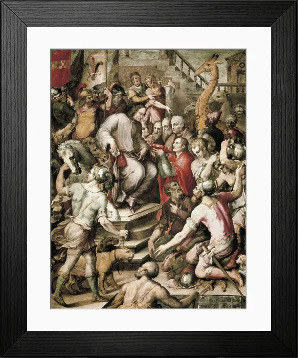 Framed Print : Spain (16th c.). Port of embarkation to America. Illustration of 'Civitatis Orbis Terrarum' by Georg Braum and Franz Hogenberg. Engraving. SPAIN. Barcelona