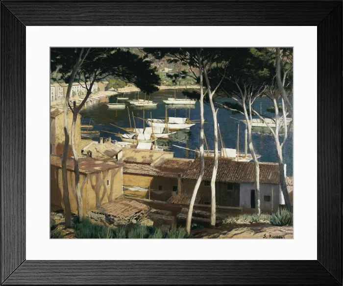 Framed Print : RUSIOL i PRATS, Sainttiago (1861-1931). Soller Harbour. 1900s. Modernism. Oil on canvas. Private Collection. AISA / Everett Collection**US SALES ONLY**