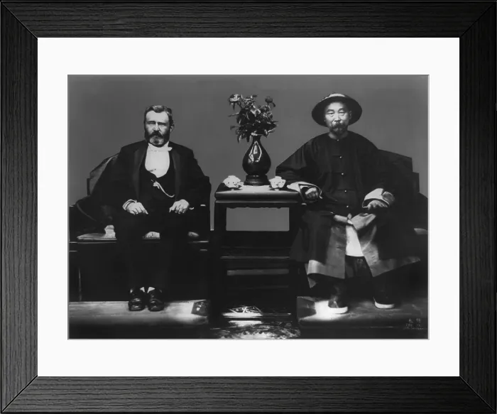 Framed Print : Ulysses Grant and Li Hung Chang, Viceroy of Northern China, at Tientsin, in June 1879. They discussed Chinas dispute with Japan over the Ryukyu Islands
